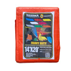 Lona Heavy Dut Ligera Naranja 4x6m