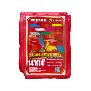 Lona Extra Heavy Duty Reforzada Roja 4x4m