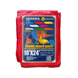 Lona Extra Heavy Duty Reforzada Rojo 5x7m