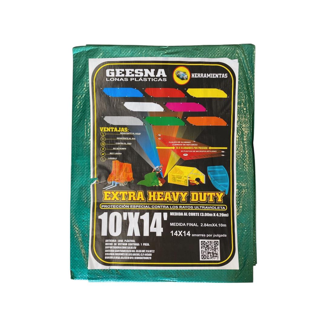 Lona Extra Heavy Duty Reforzada Verde 3 x 4m