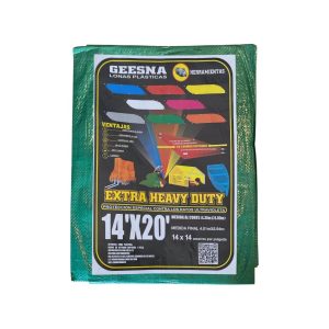Lona Extra Heavy Duty Reforzada Verde 4x6m