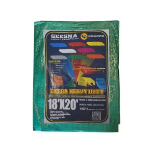 Lona Extra Heavy Duty Reforzada Verde 5x6m